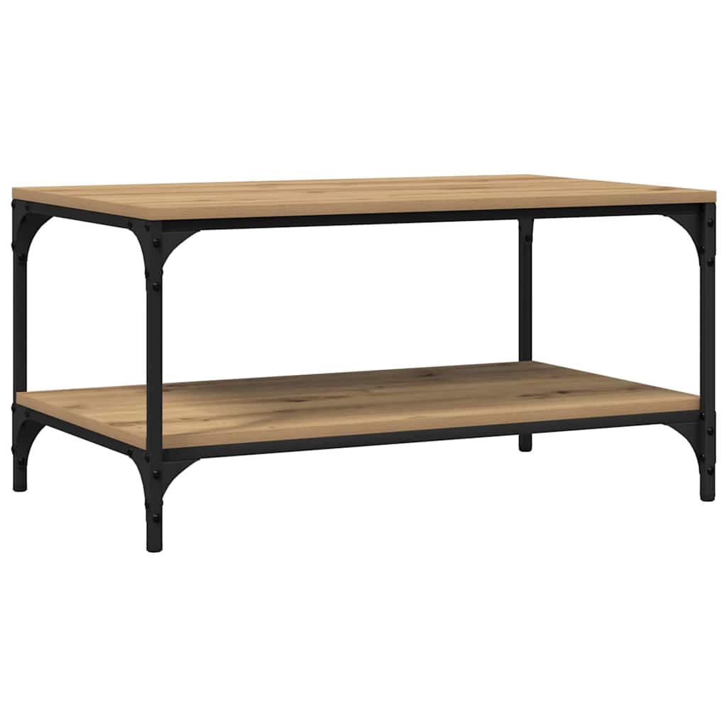Couchtisch Eiche handwerklich 80 x 50 x 40 cm Holzwerkstoff