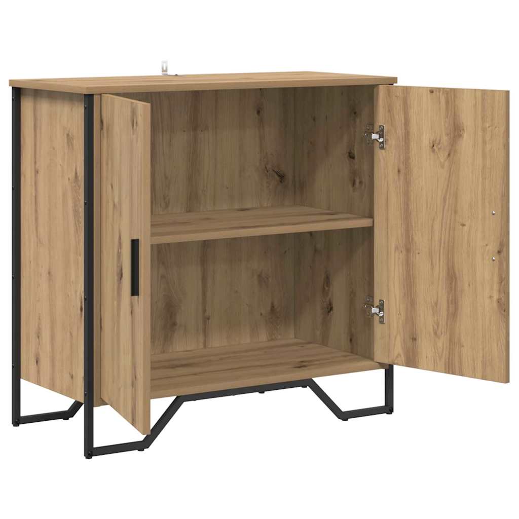 Sideboard Eiche handwerklich 78 x 35.5 x 74.5 cm Holzwerkstoff