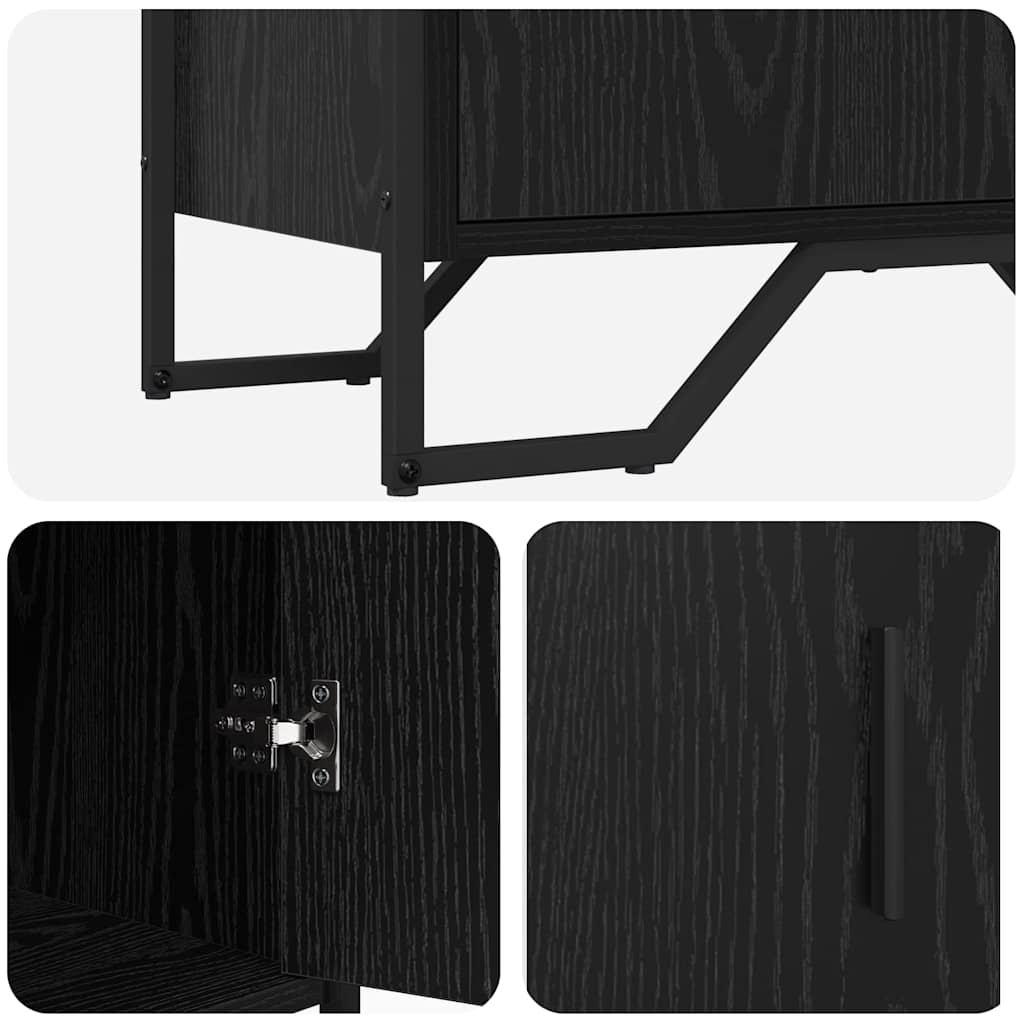 Sideboard Schwarze Eiche 79.5 x 35.5 x 74.5 cm Holzwerkstoff