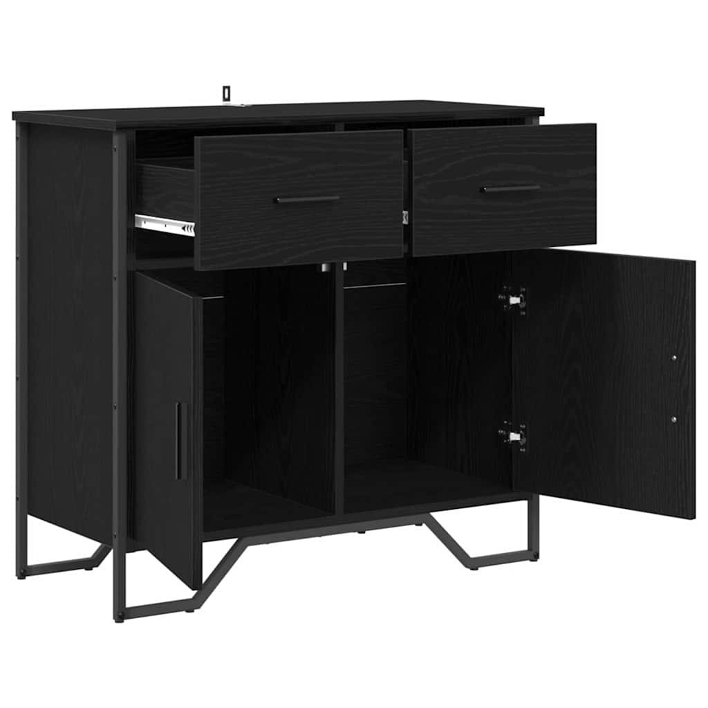 Sideboard Schwarze Eiche 79.5 x 35.5 x 74.5 cm Holzwerkstoff