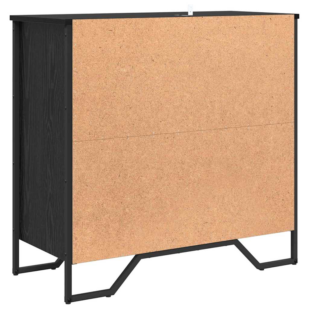 Sideboard Schwarze Eiche 79.5 x 35.5 x 74.5 cm Holzwerkstoff