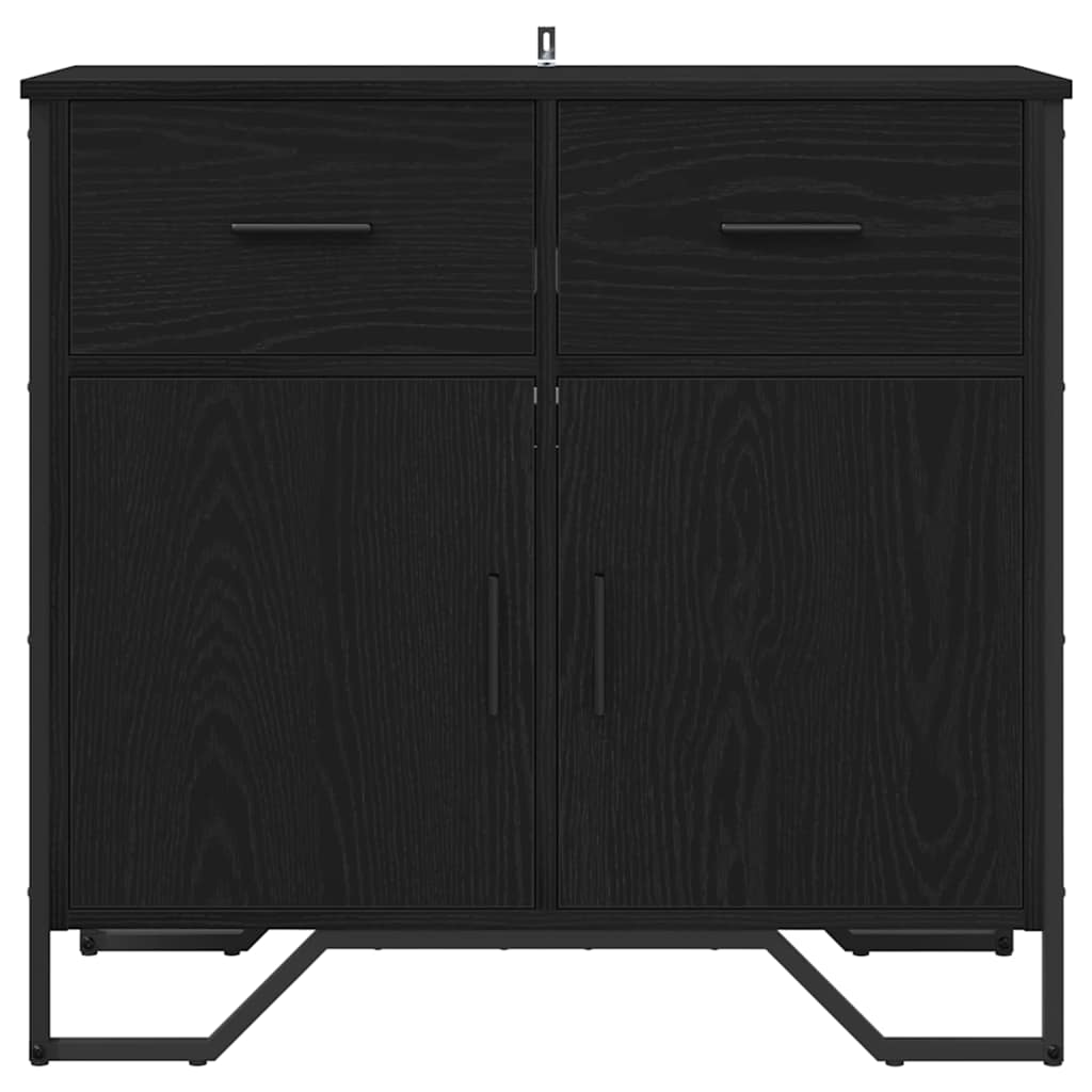 Sideboard Schwarze Eiche 79.5 x 35.5 x 74.5 cm Holzwerkstoff