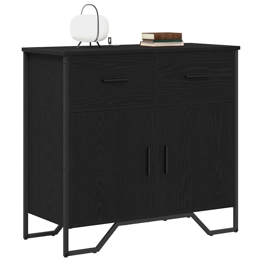 Sideboard Schwarze Eiche 79.5 x 35.5 x 74.5 cm Holzwerkstoff