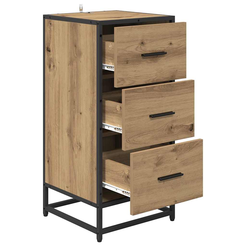 Sideboard Eiche handwerklich 35,5 x 35 x 76 cm Holzwerkstoff
