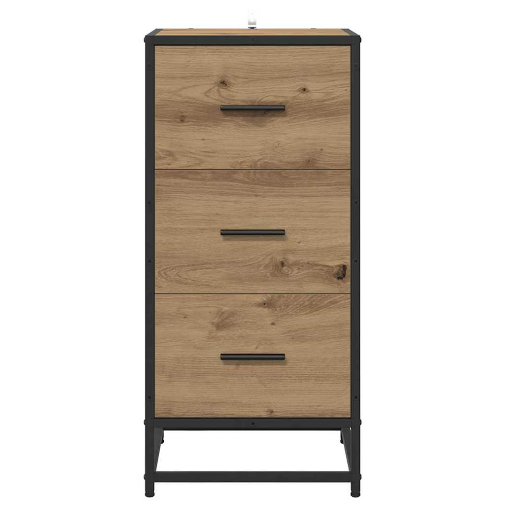 Sideboard Eiche handwerklich 35,5 x 35 x 76 cm Holzwerkstoff