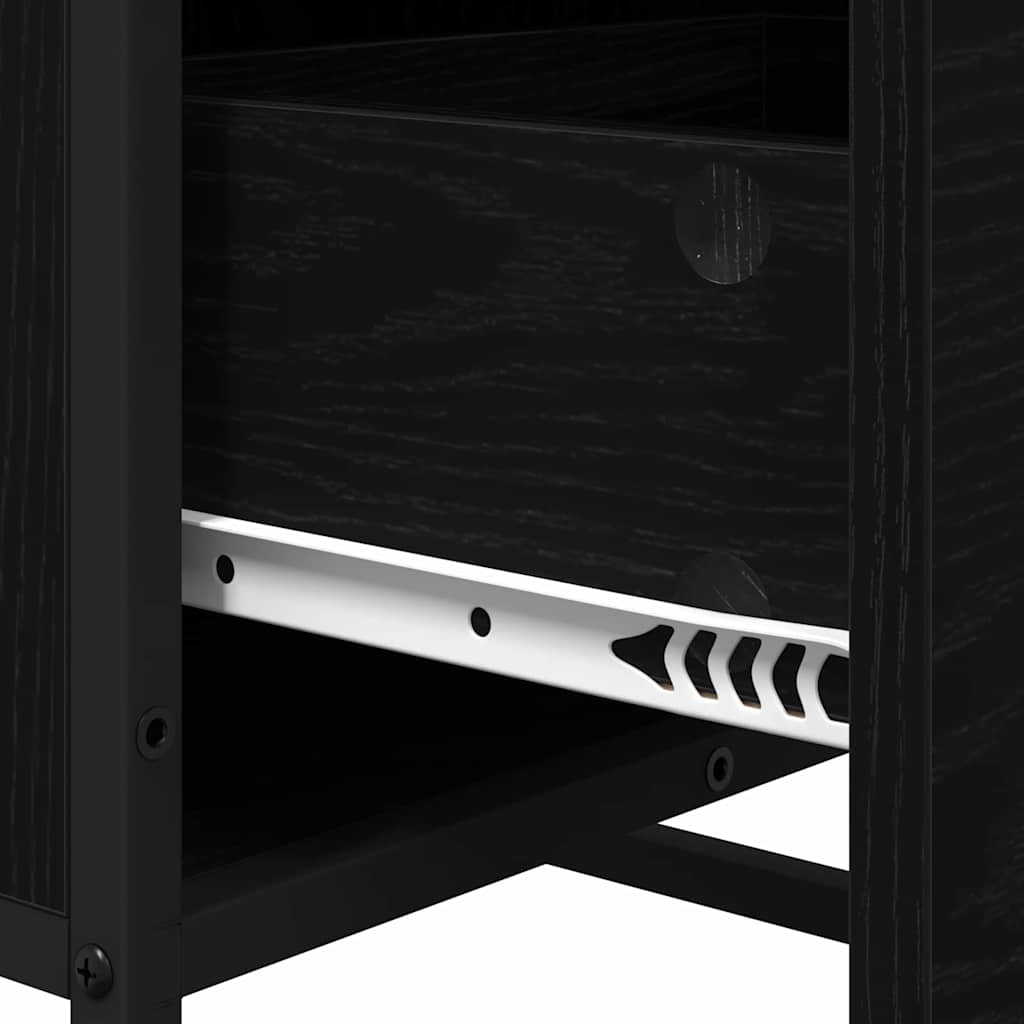 Sideboard Schwarze Eiche 35,5 x 35 x 76 cm Holzwerkstoff