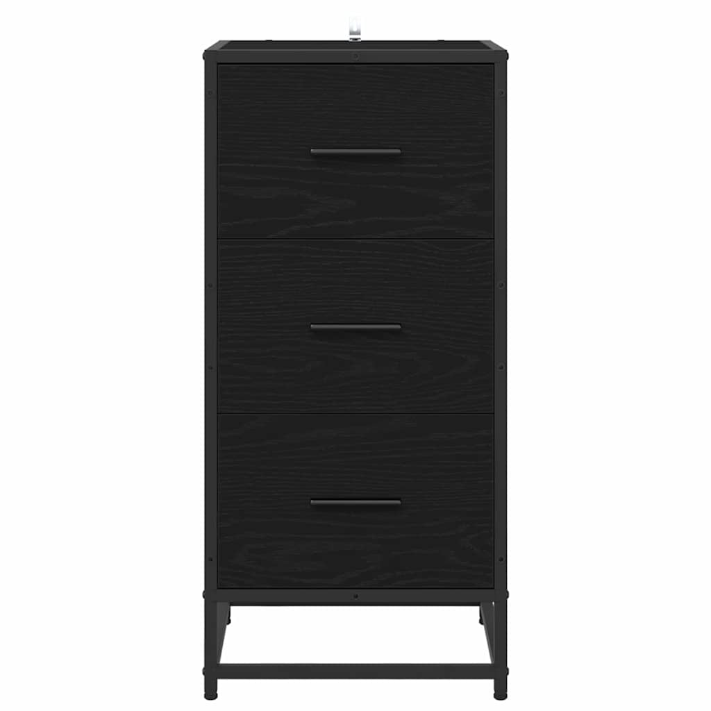 Sideboard Schwarze Eiche 35,5 x 35 x 76 cm Holzwerkstoff