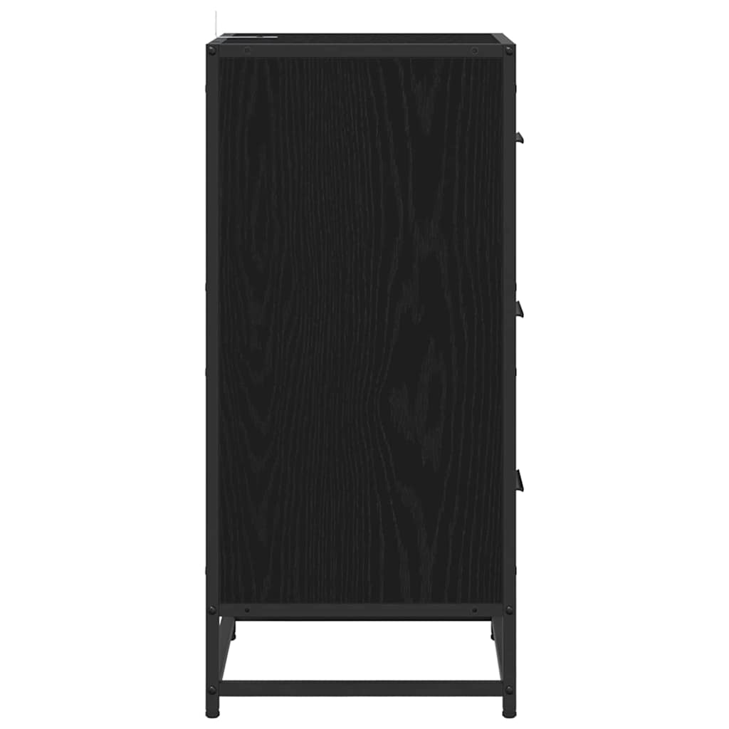 Sideboard Schwarze Eiche 35,5 x 35 x 76 cm Holzwerkstoff