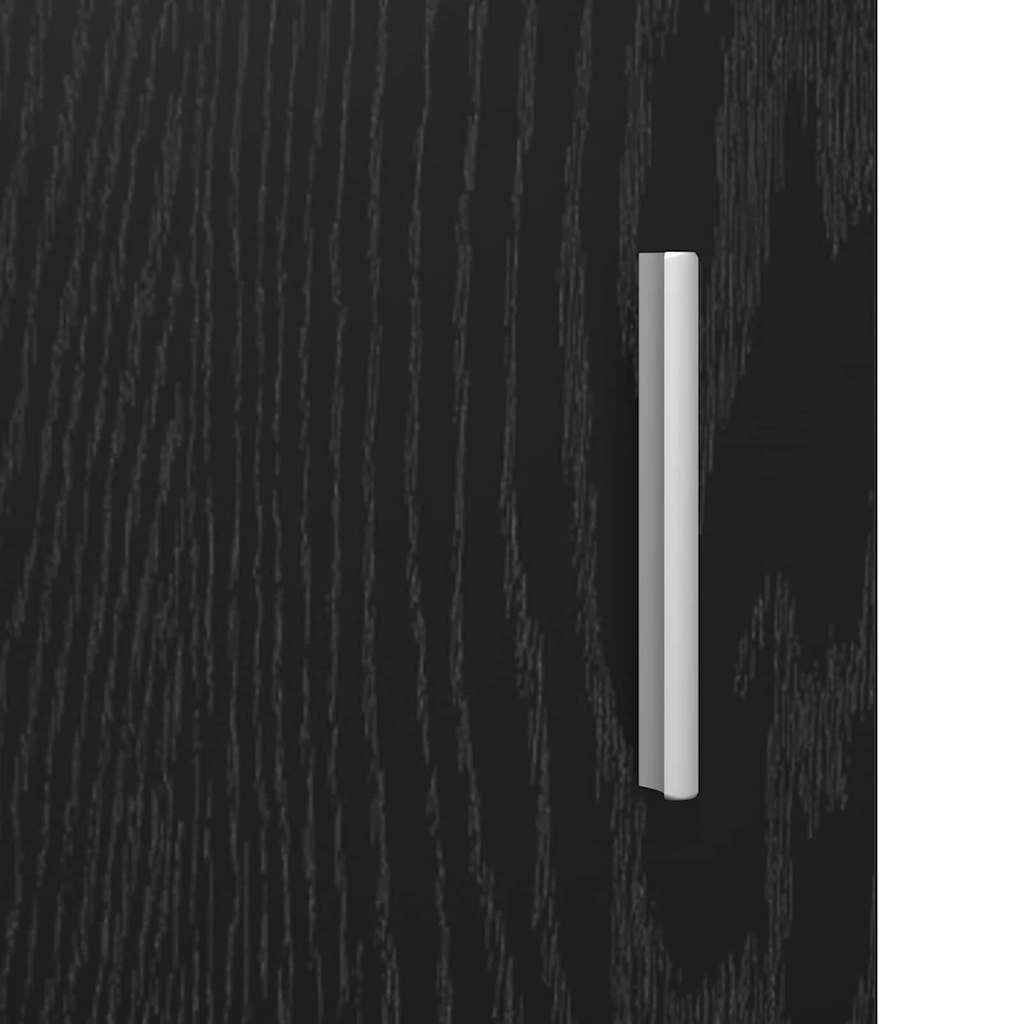 Sideboard Schwarz Eichen-Optik 40 x 80 x 75 cm Holzwerkstoff