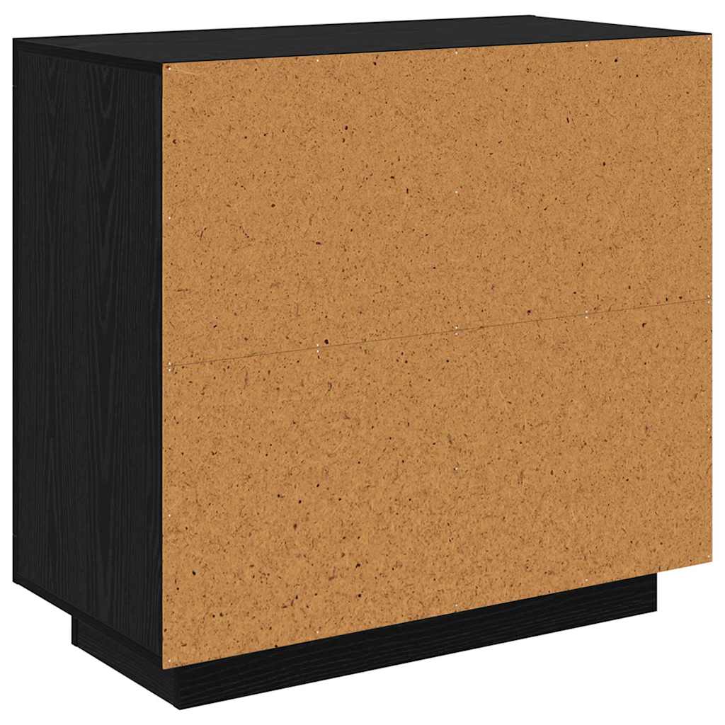 Sideboard Schwarz Eichen-Optik 40 x 80 x 75 cm Holzwerkstoff