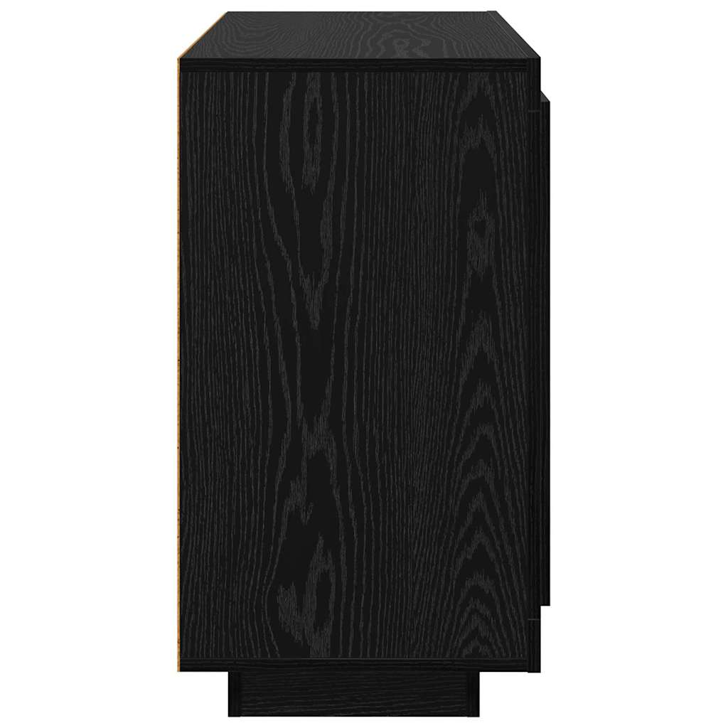 Sideboard Schwarz Eichen-Optik 40 x 80 x 75 cm Holzwerkstoff