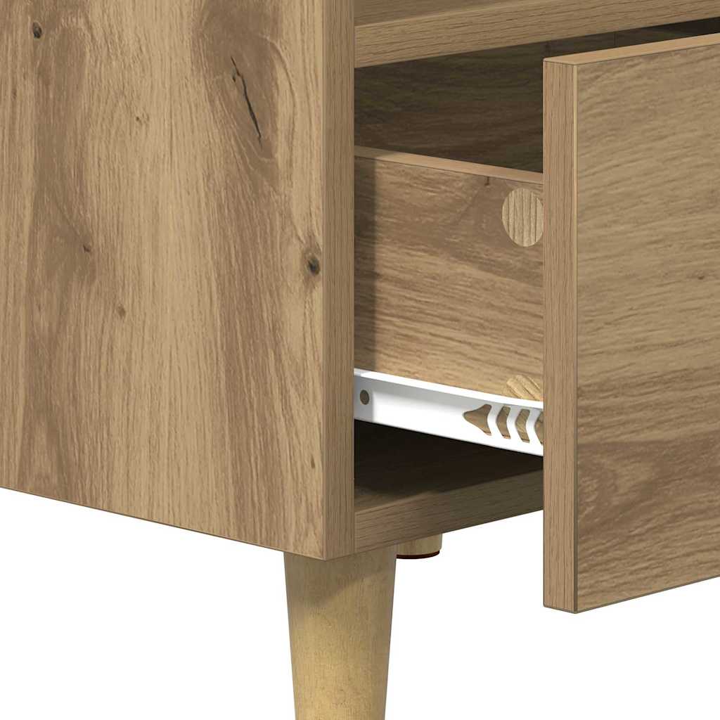Nachttisch Eiche handwerklich 40 x 35 x 47,5 cm Holzwerkstoff