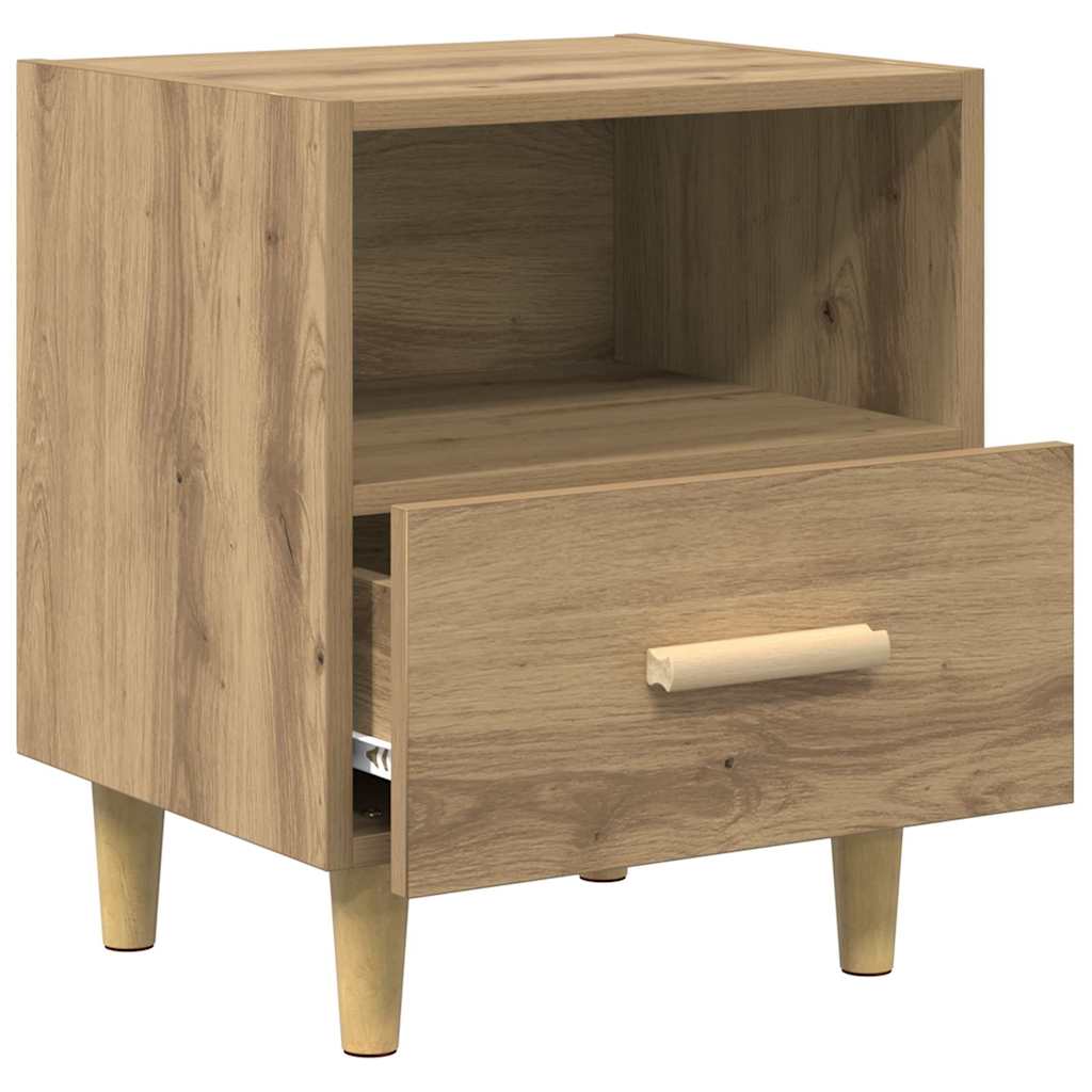 Nachttisch Eiche handwerklich 40 x 35 x 47,5 cm Holzwerkstoff