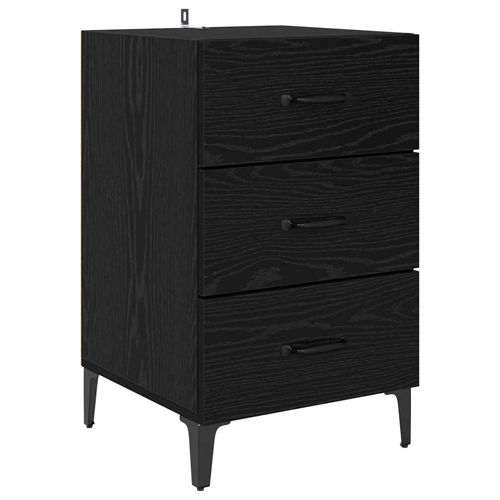 Nachttisch Schwarze Eiche 40 x 40 x 66 cm Holzwerkstoff