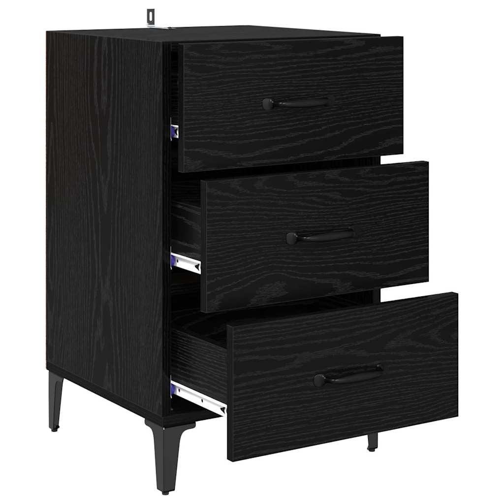 Nachttisch Schwarze Eiche 40 x 40 x 66 cm Holzwerkstoff