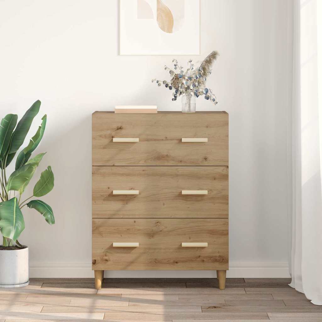 Sideboard Artisan-Eiche 34 x 69.5 x 90 cm Holzwerkstoff