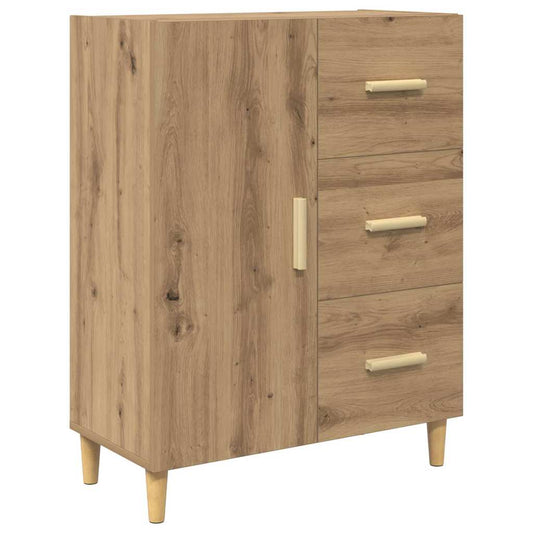 Sideboard Eiche handwerklich 34 x 69.5 x 90 cm Holzwerkstoff