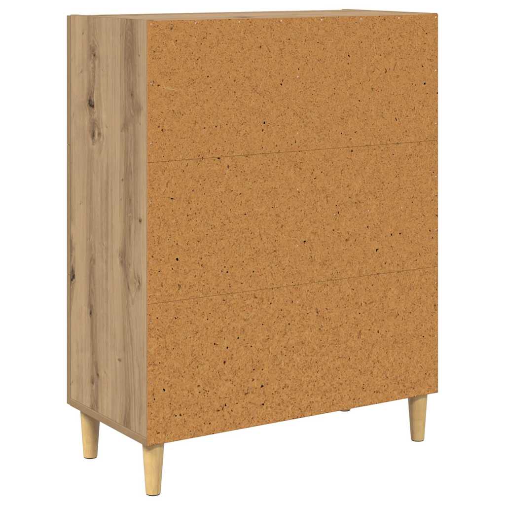 Sideboard Eiche handwerklich 34 x 69.5 x 90 cm Holzwerkstoff