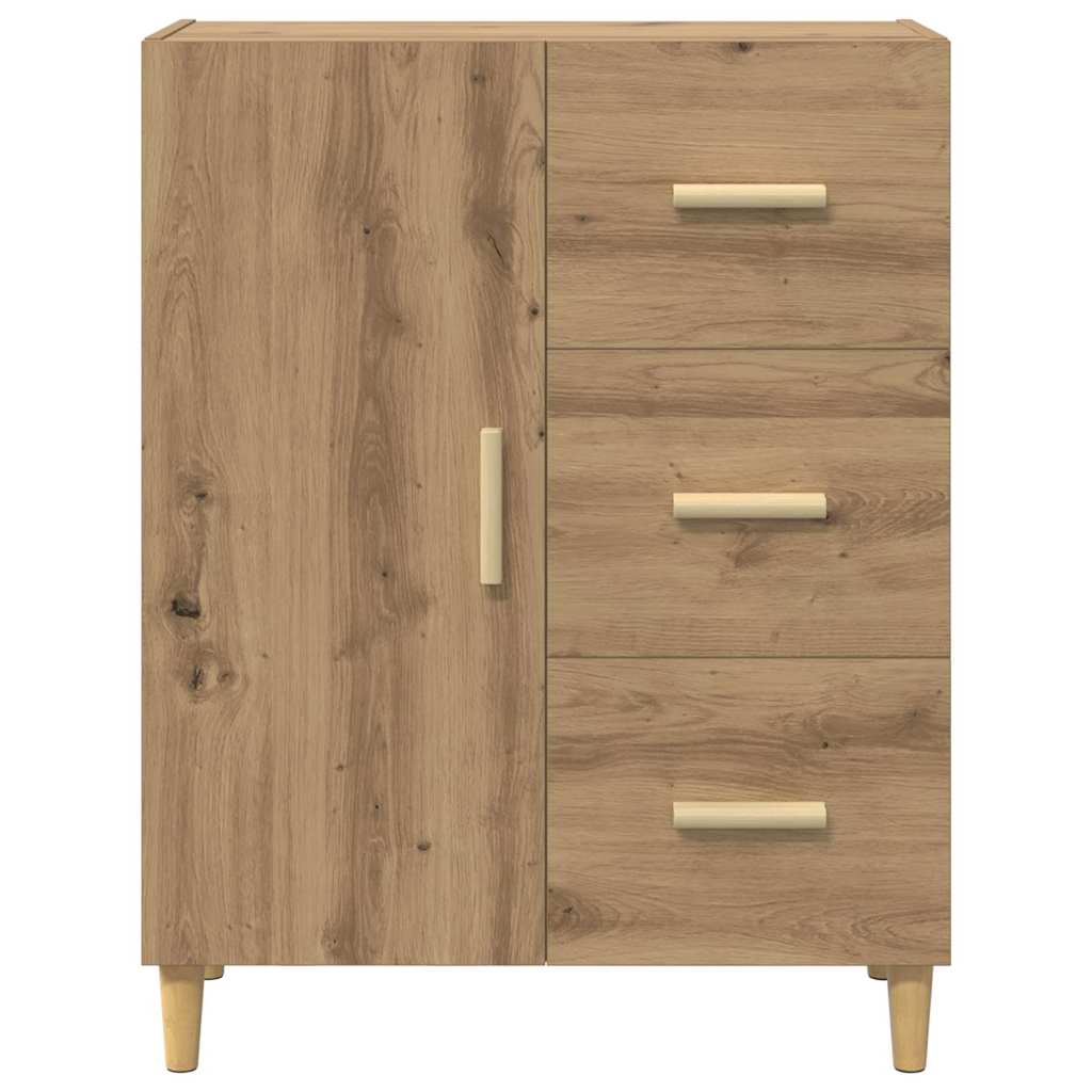 Sideboard Eiche handwerklich 34 x 69.5 x 90 cm Holzwerkstoff