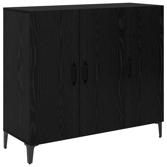 Sideboard Schwarz Eichen-Optik 34 x 90 x 80 cm Holzwerkstoff