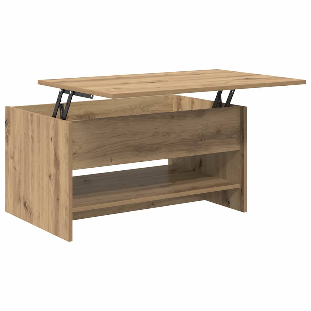 Couchtisch Eiche handwerklich 80 x 50.5 x 41.5 cm Holzwerkstoff