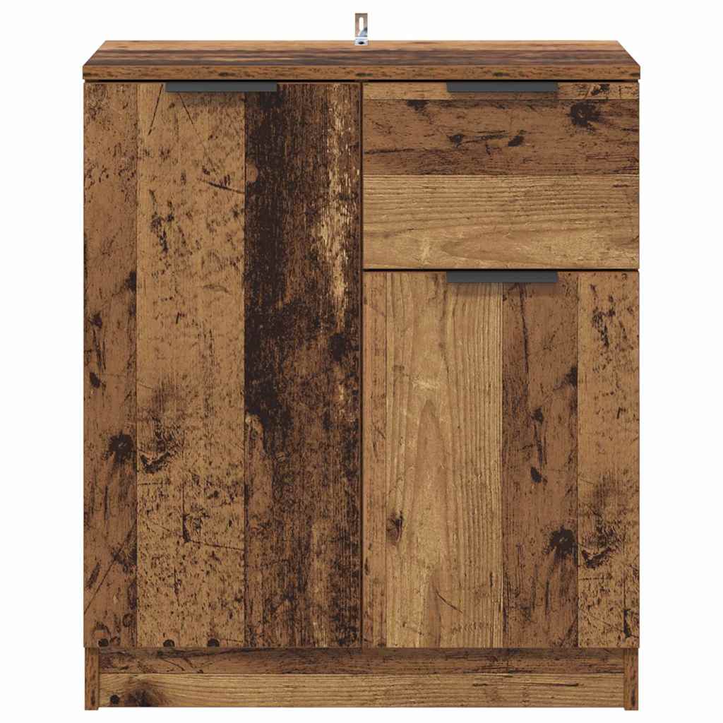 Sideboard mit Schubladen Altholz 60 x 30 x 70 cm Holzwerkstoff