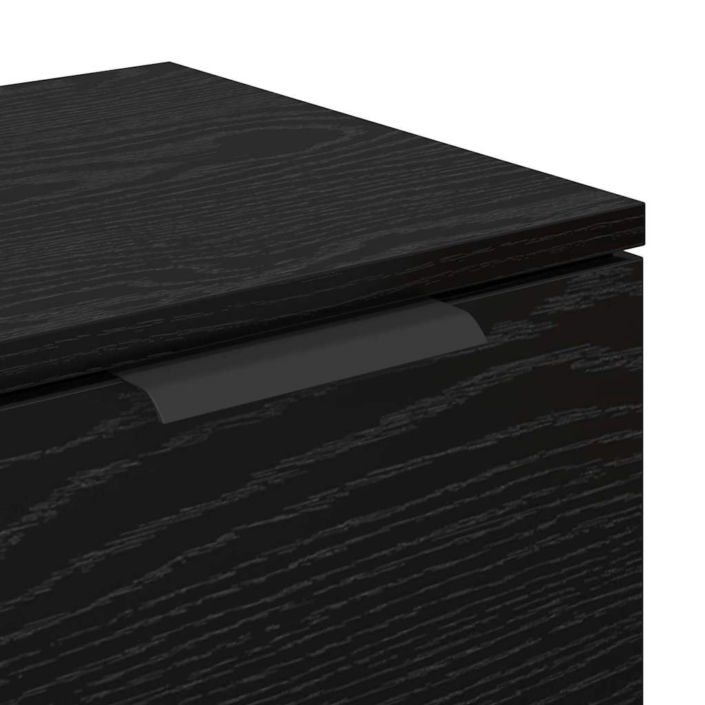 Sideboard Schwarz Eichen-Optik 60 x 30 x 70 cm Holzwerkstoff