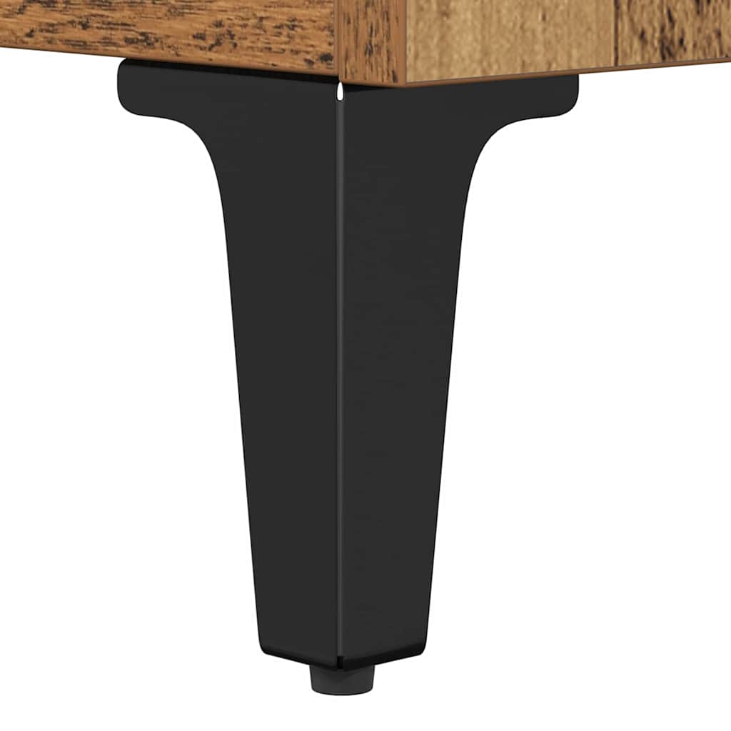 Sideboard Altholz 69,5 x 34 x 90 cm Verbundholz und Eisen