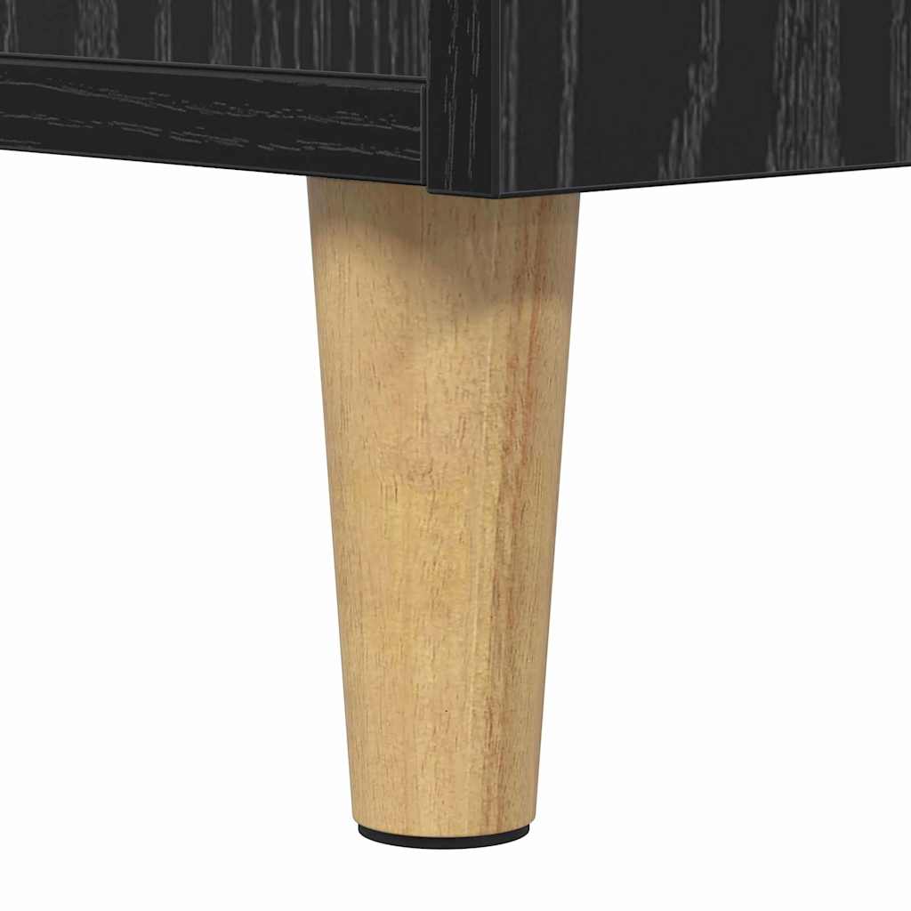 Sideboard Schwarz Eichen-Optik 34,5 x 34 x 90 cm Holzwerkstoff