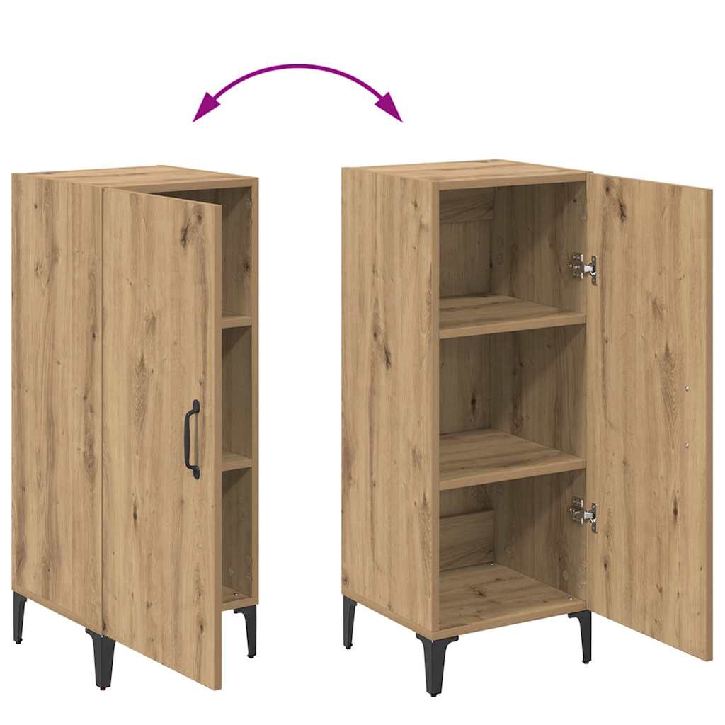 Sideboard Eiche handwerklich 34,5 x 34 x 90 cm Holzwerkstoff