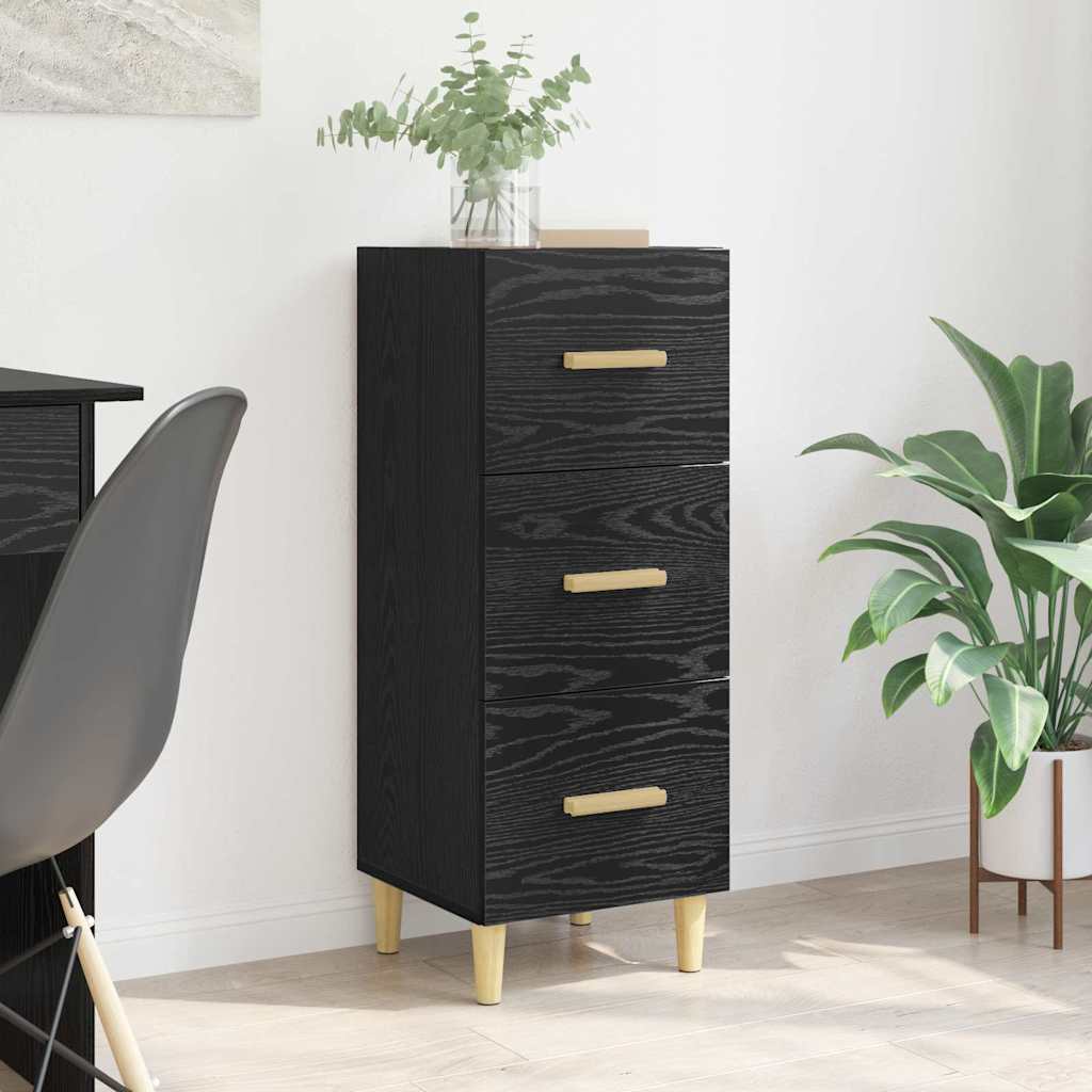 Sideboard Schwarze Eiche 34,5 x 34 x 90 cm Holzwerkstoff