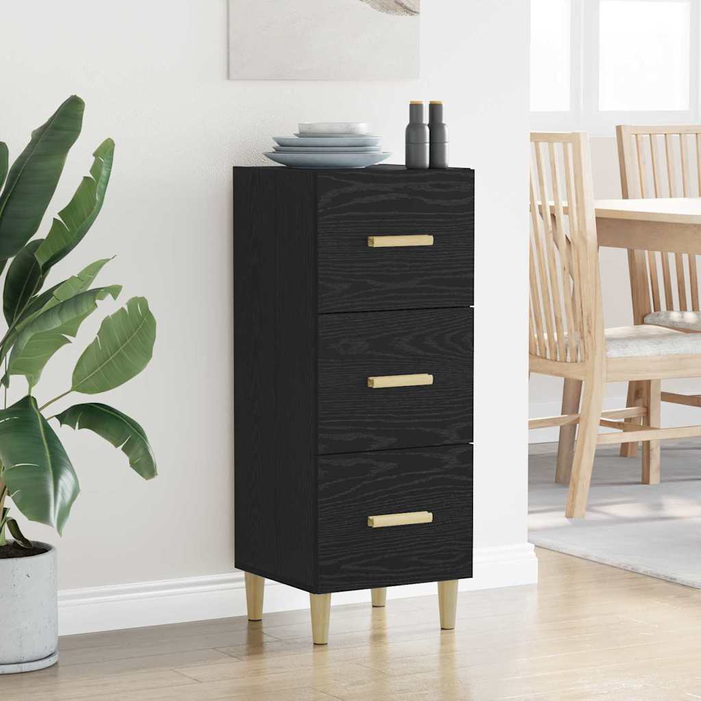 Sideboard Schwarze Eiche 34,5 x 34 x 90 cm Holzwerkstoff