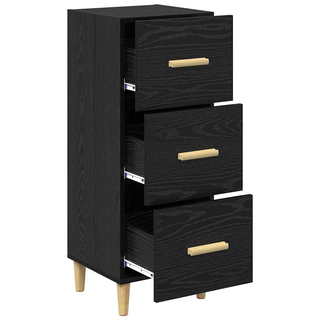 Sideboard Schwarze Eiche 34,5 x 34 x 90 cm Holzwerkstoff