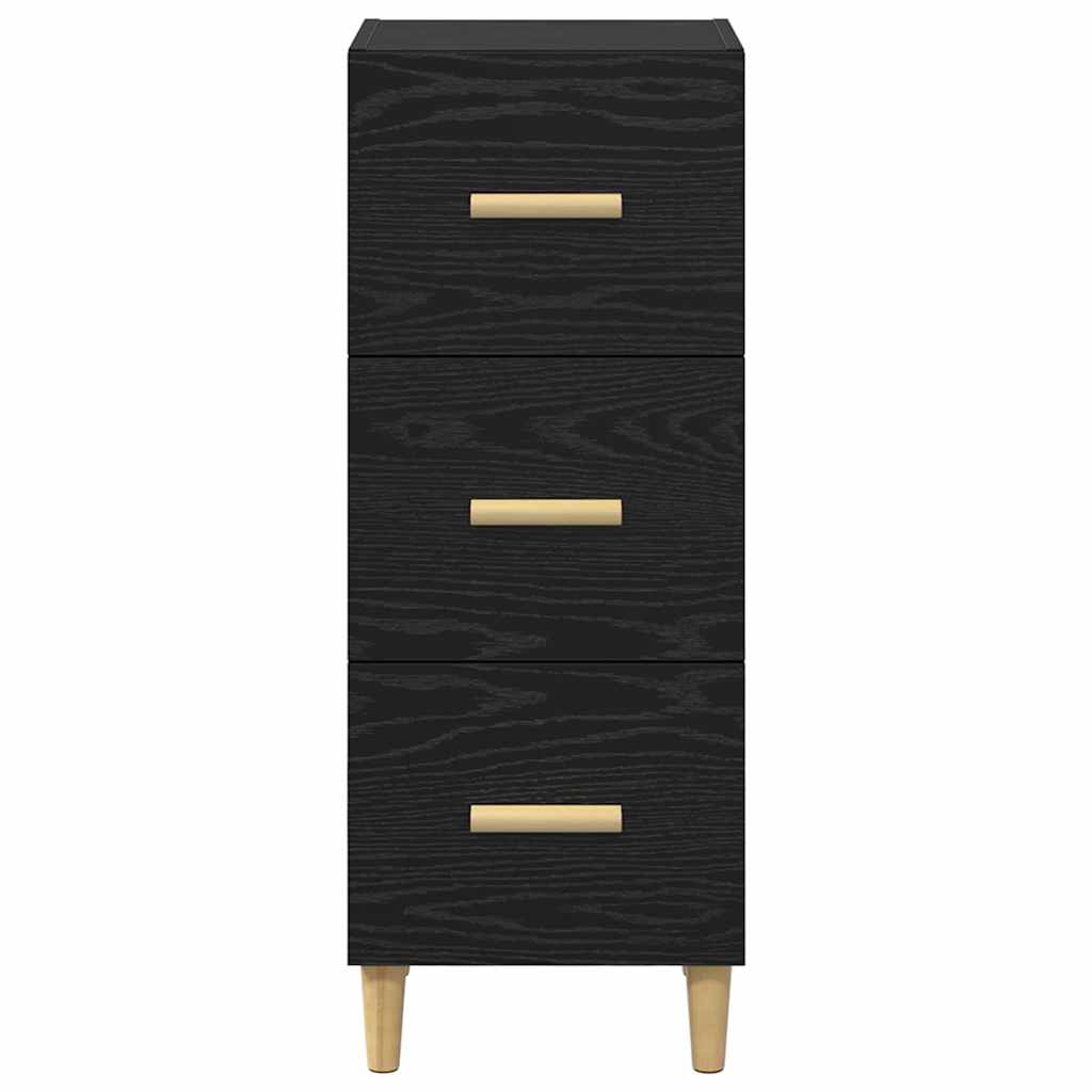 Sideboard Schwarze Eiche 34,5 x 34 x 90 cm Holzwerkstoff