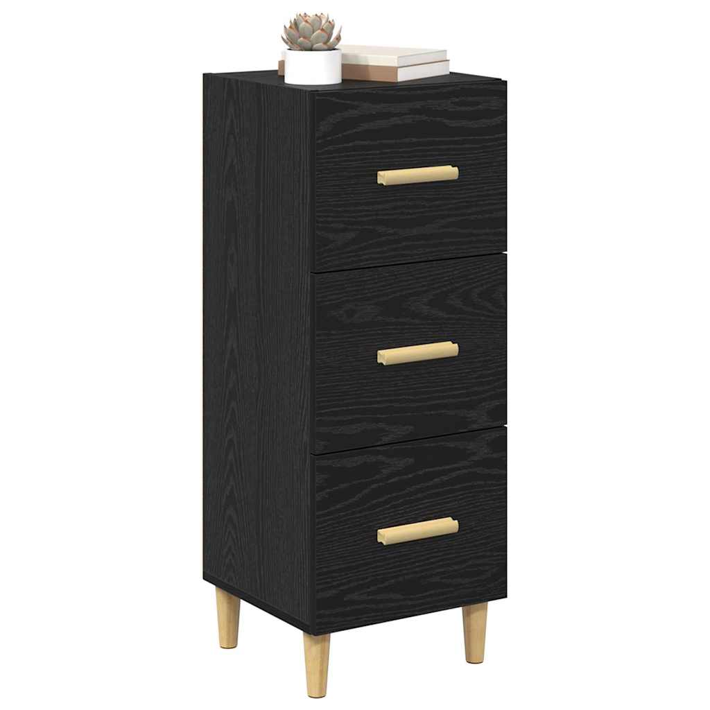 Sideboard Schwarze Eiche 34,5 x 34 x 90 cm Holzwerkstoff