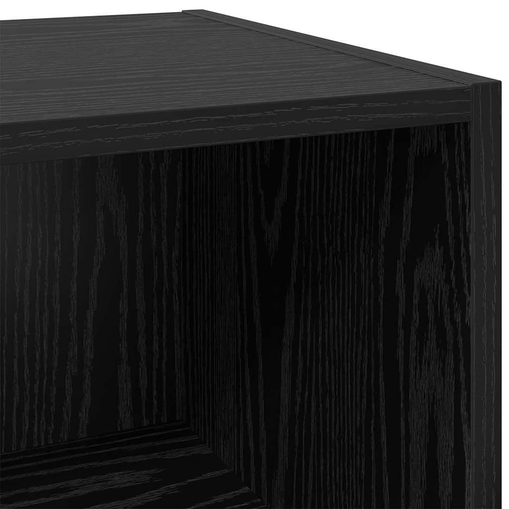 Sideboard Schwarz Eichen-Optik 32,5 x 34,5 x 90 cm