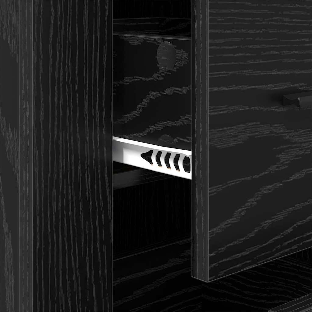 Sideboard Schwarze Eiche 40 x 33 x 70 cm Holzwerkstoff