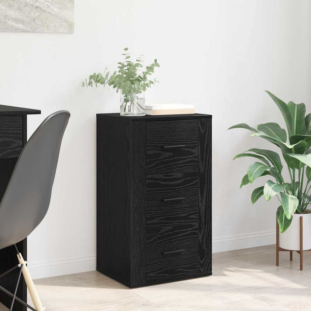 Sideboard Schwarze Eiche 40 x 33 x 70 cm Holzwerkstoff