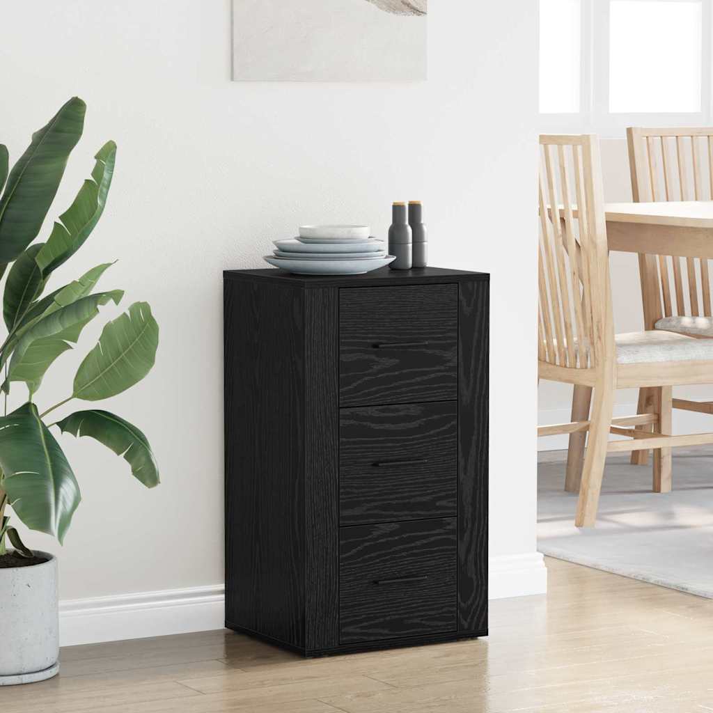 Sideboard Schwarze Eiche 40 x 33 x 70 cm Holzwerkstoff