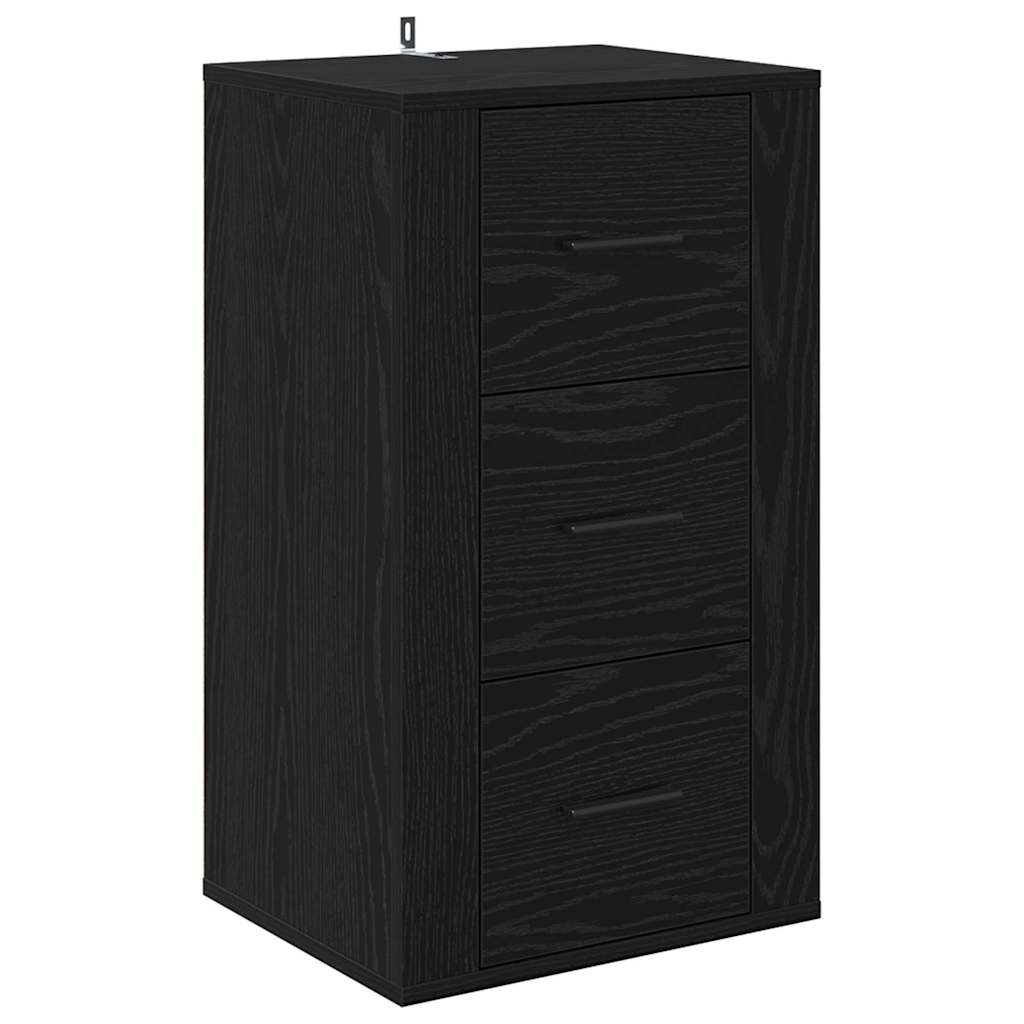 Sideboard Schwarze Eiche 40 x 33 x 70 cm Holzwerkstoff