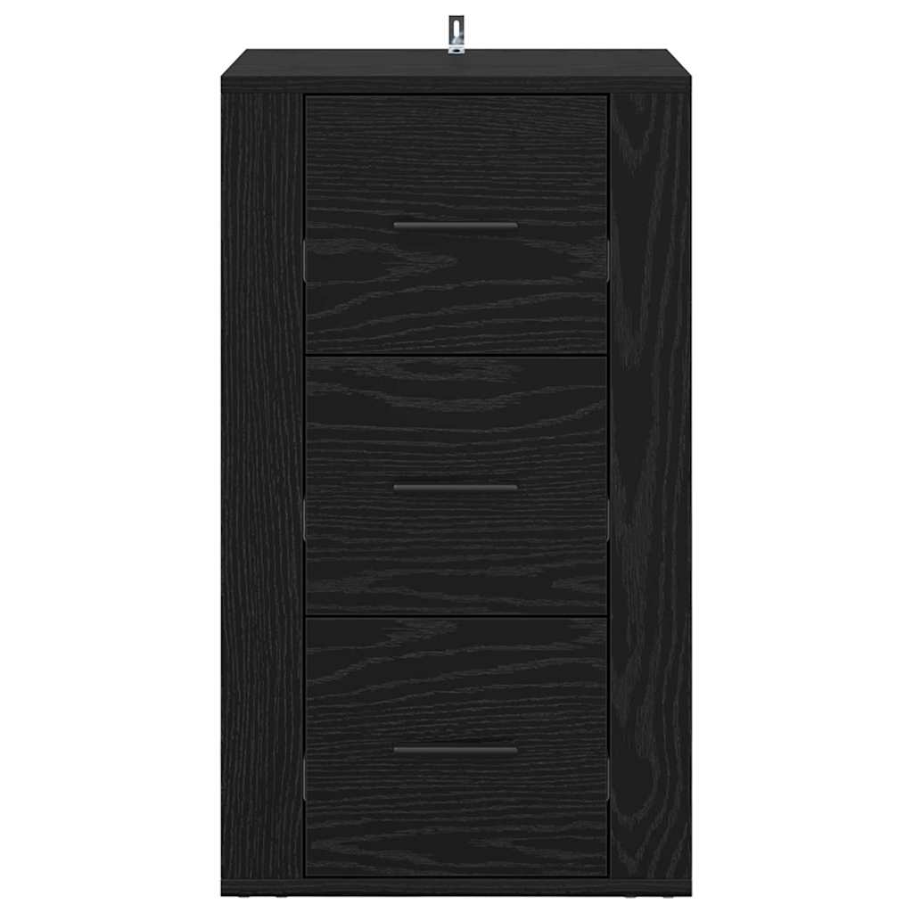 Sideboard Schwarze Eiche 40 x 33 x 70 cm Holzwerkstoff