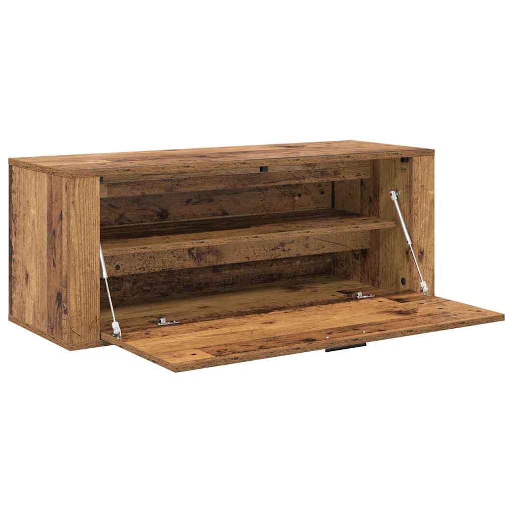 Schuhschrank mit Regal Altholz 100 x 35 x 38 cm Holzwerkstoff