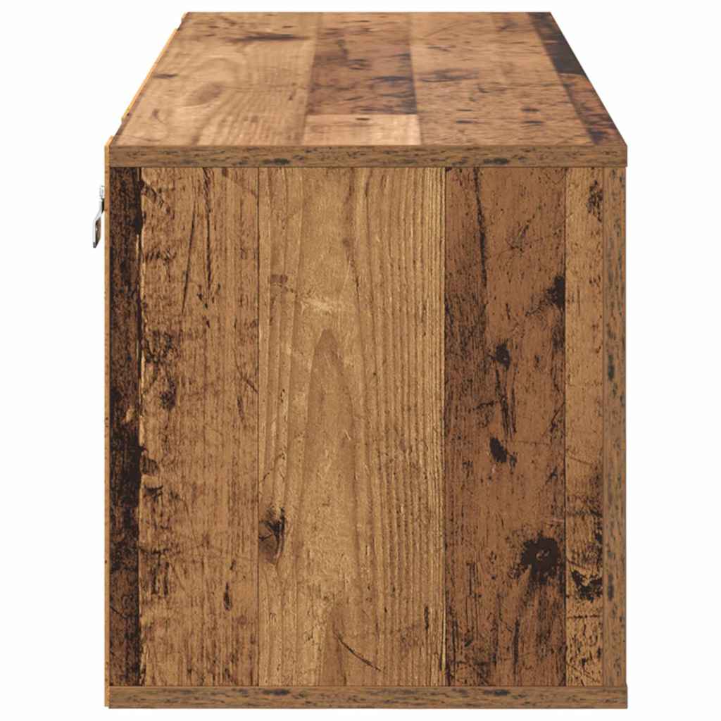 Schuhschrank mit Regal Altholz 100 x 35 x 38 cm Holzwerkstoff
