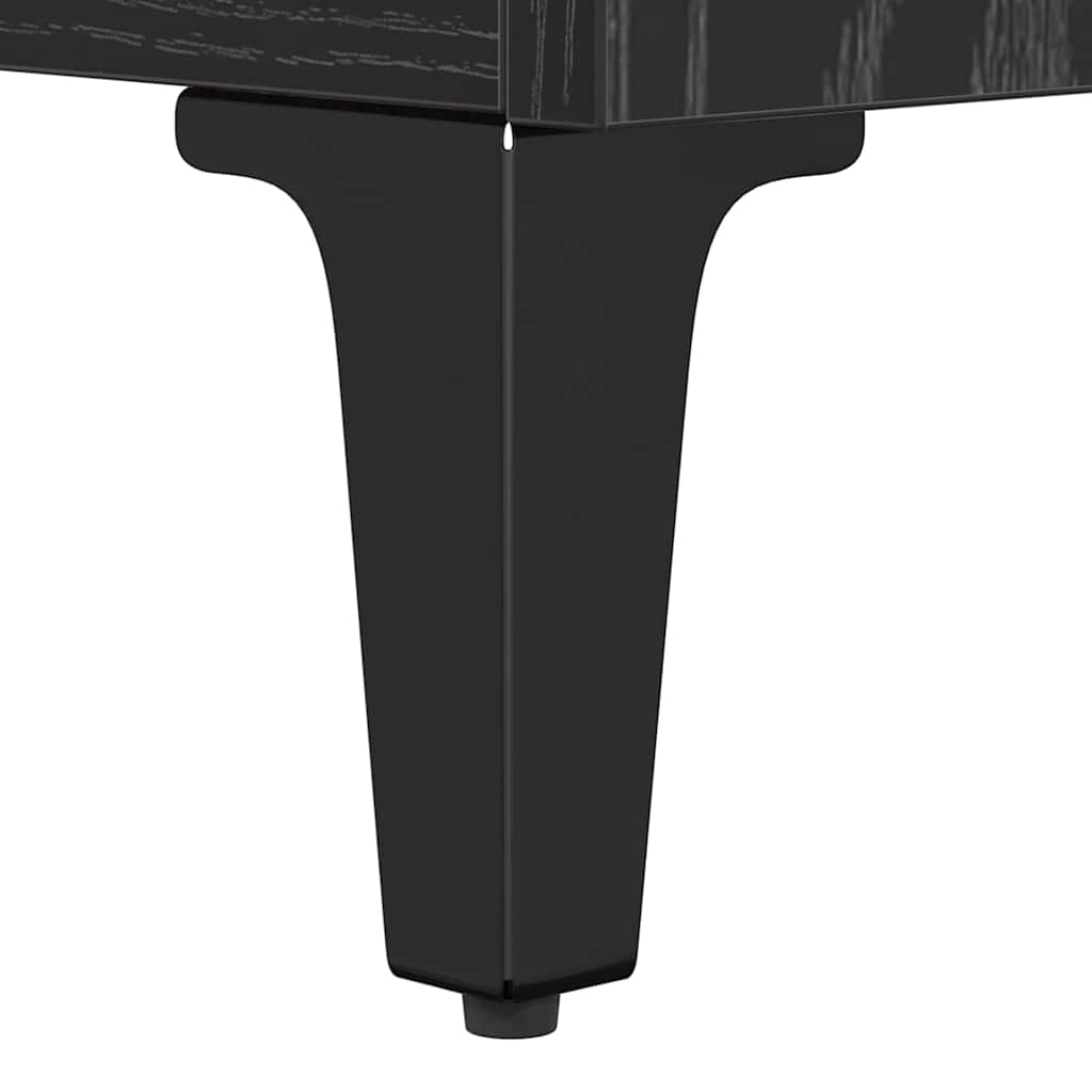 Schuhschrank mit Regal Schwarz Eichen-Optik 102 x 36 x 60 cm
