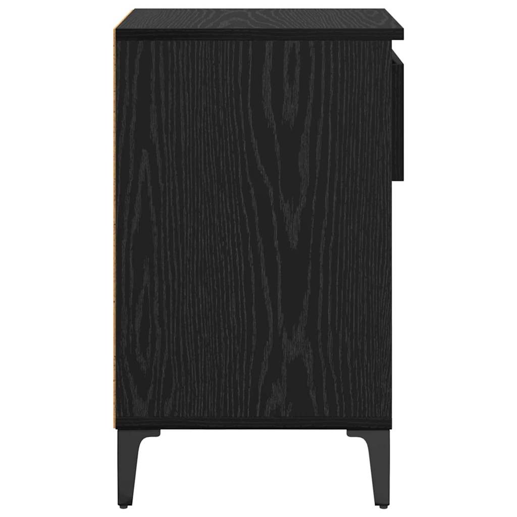 Schuhschrank mit Regal Schwarz Eichen-Optik 102 x 36 x 60 cm