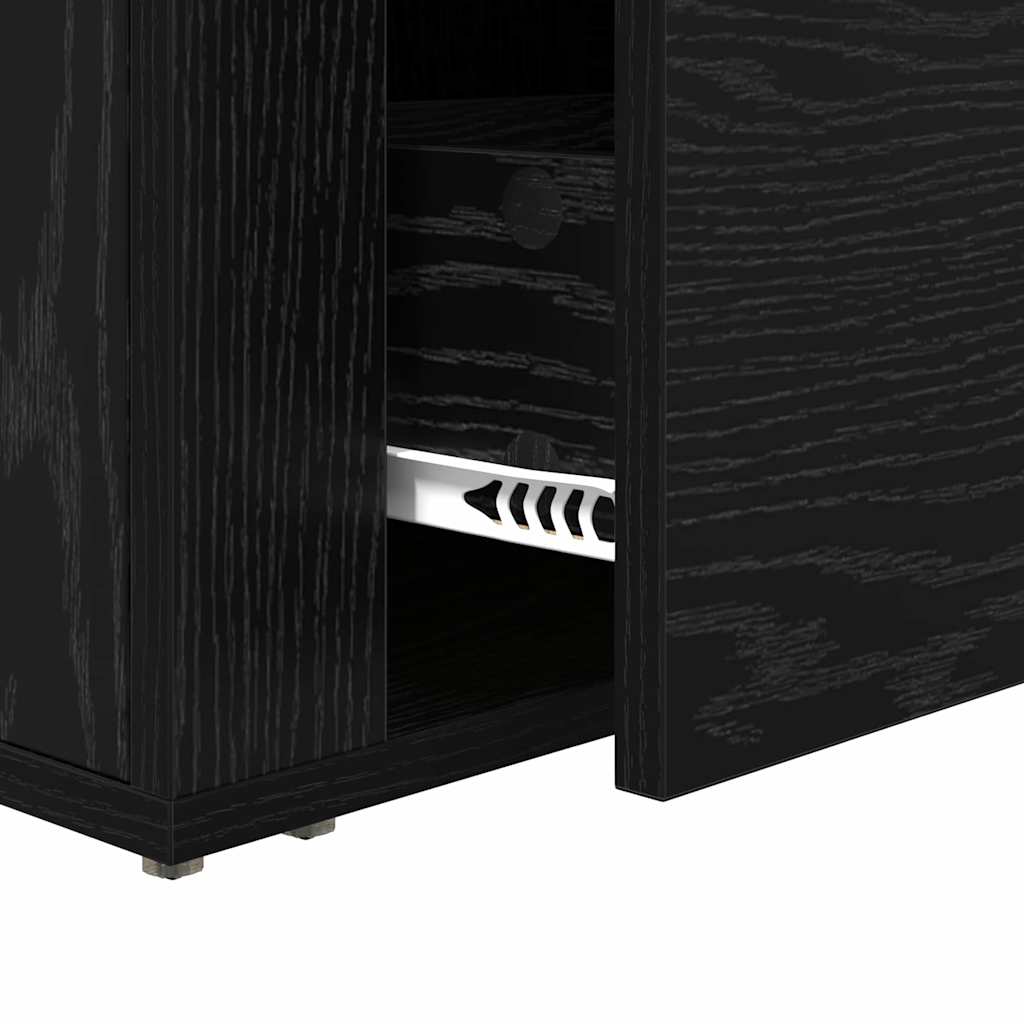 Nachttisch Schwarze Eiche 60 x 36 x 45 cm Holzwerkstoff