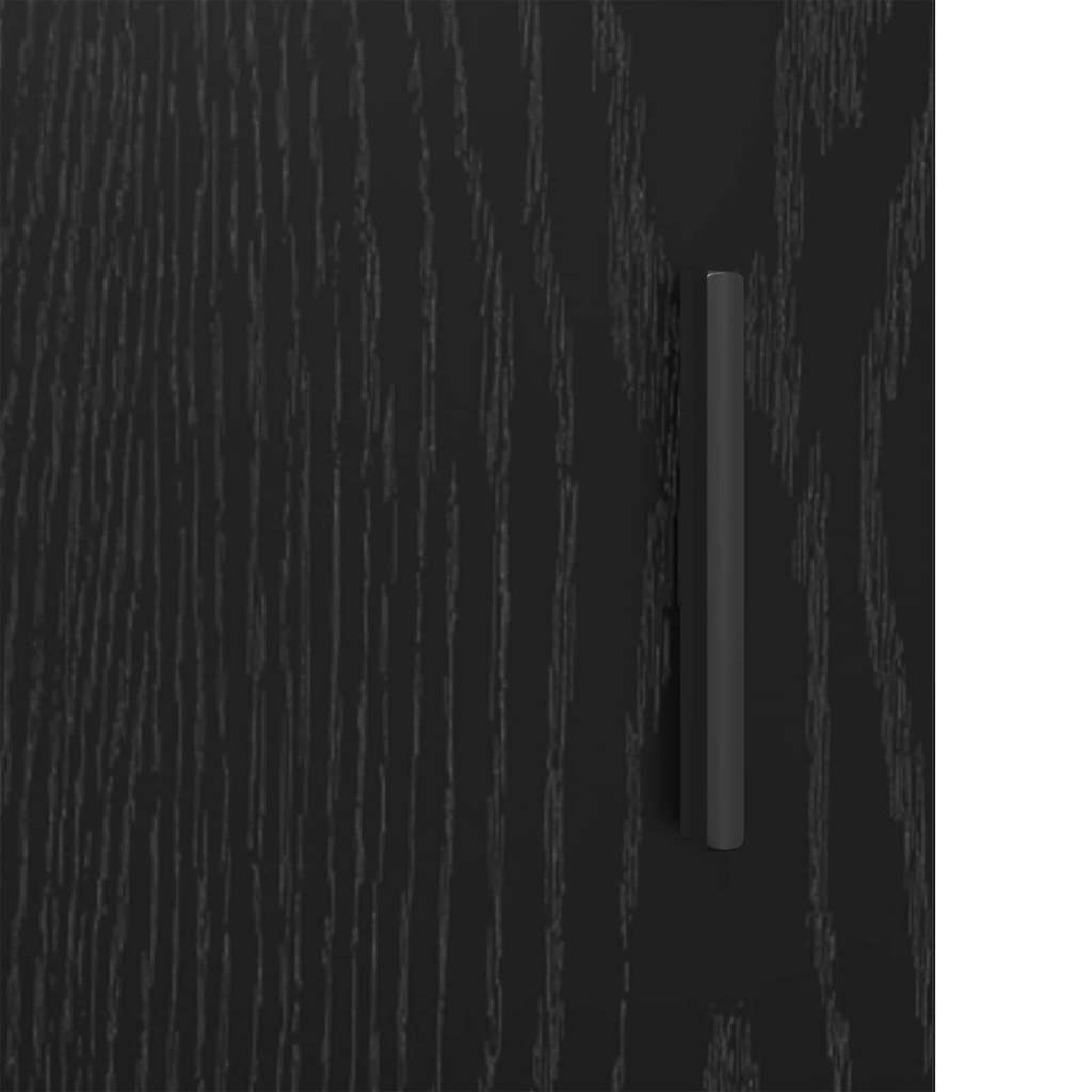 Sideboard Schwarz Eichen-Optik 30 x 80 x 90 cm Holzwerkstoff