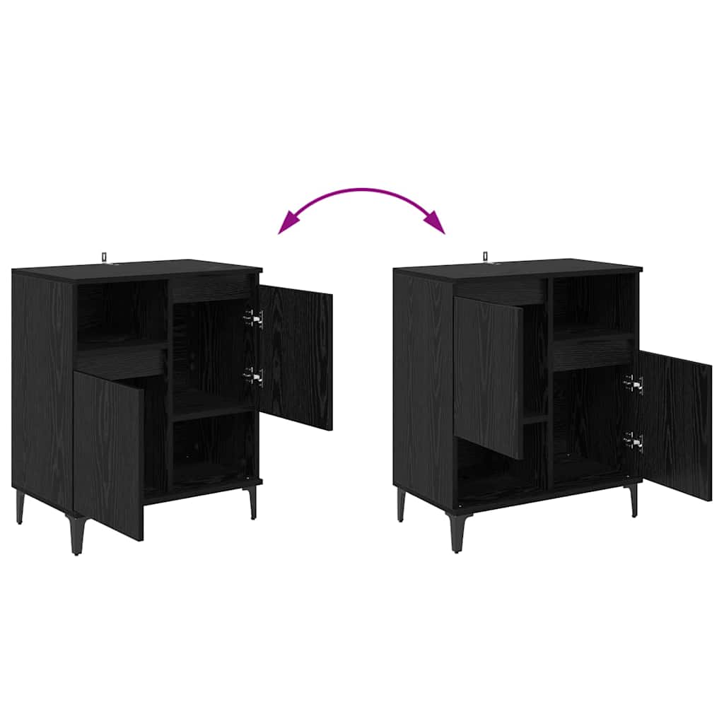 Sideboard Schwarze Eiche 60 x 35 x 70 cm Holzwerkstoff