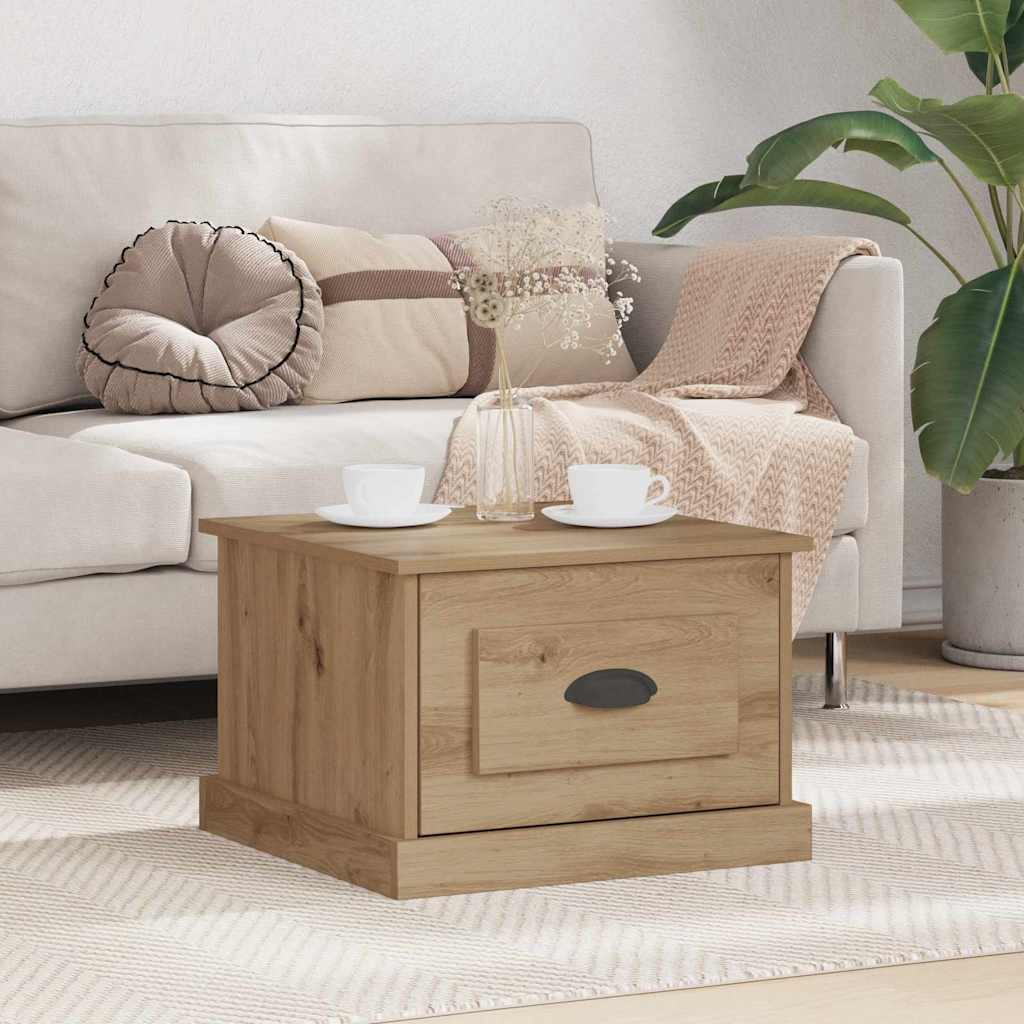 Couchtisch Eiche handwerklich 50 x 50 x 35 cm Holzwerkstoff