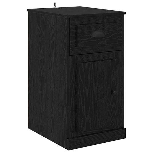 Seitenschrank Schwarz Eichen-Optik 40 x 50 x 75 cm